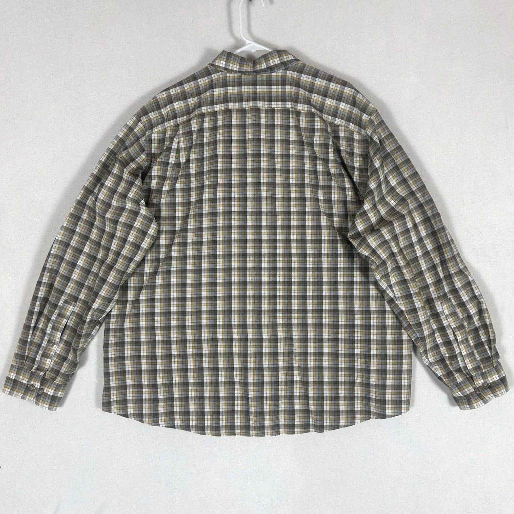 Eddie Bauer Eddie Bauer Travex Button-Up Shirt Mens 2XL Long Sleeve Plaid Cotton Blend Lightweight Breathable Outdoor Classic Fit L/S Size US XXL / EU 58 / 5 - 7 Thumbnail