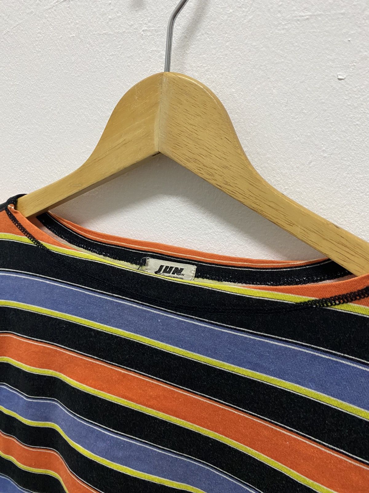 Japanese Brand Vintage Jun Men Stripe Long Sleeve Shirt Size US XL / EU 56 / 4 - 3 Thumbnail