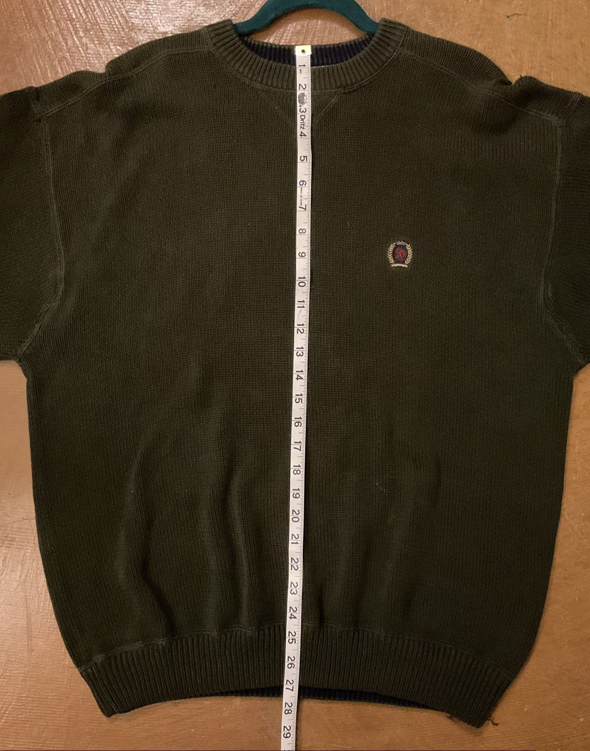 Tommy Hilfiger Tommy Hilfiger Olive Crewneck Sweater Size US XL / EU 56 / 4 - 3 Thumbnail