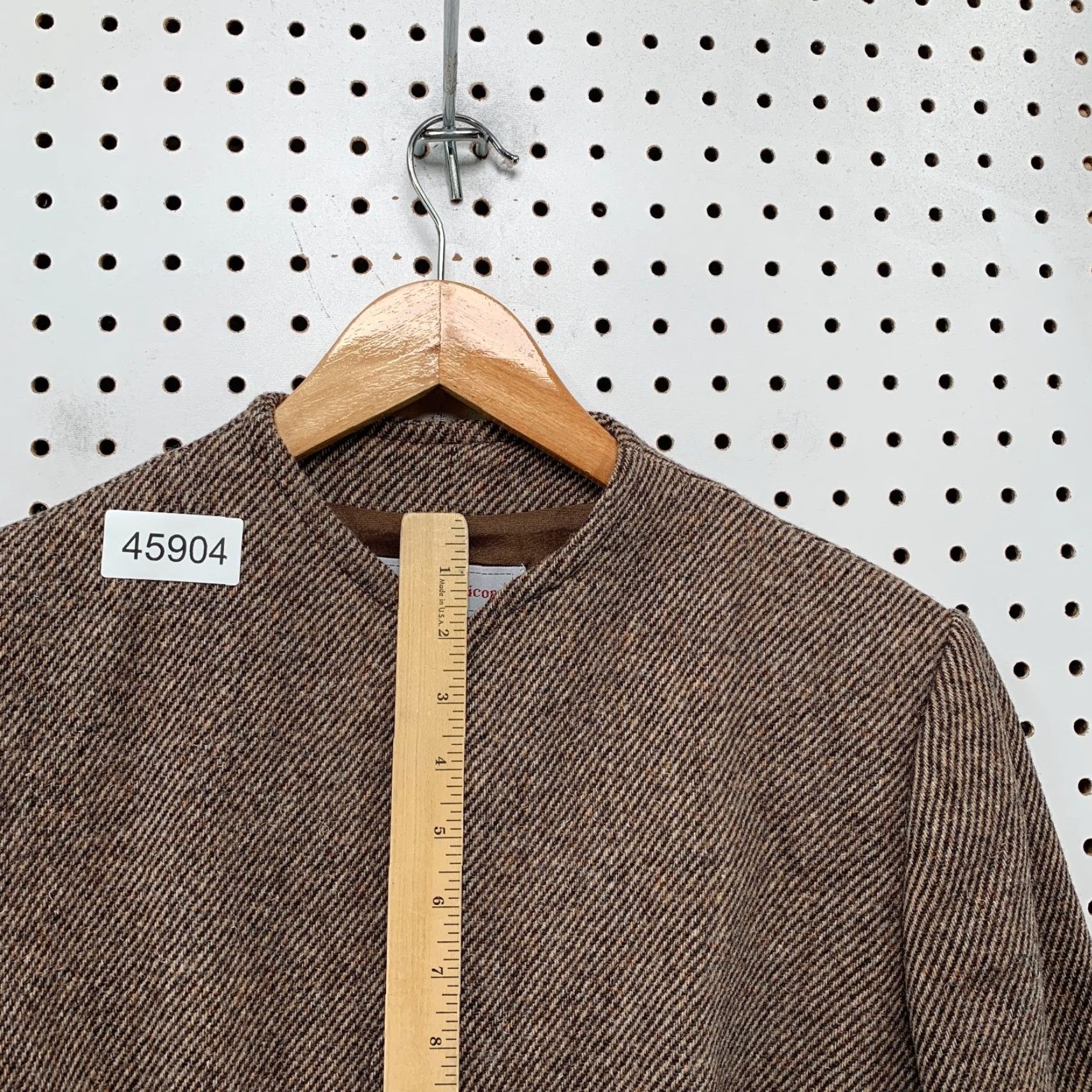 Evan Picone VINTAGE Evan Picone Wool Tweed Blazer Skirt Set Womens Medium Brown Union USA Size 32" / US 10 / IT 46 - 6 Thumbnail