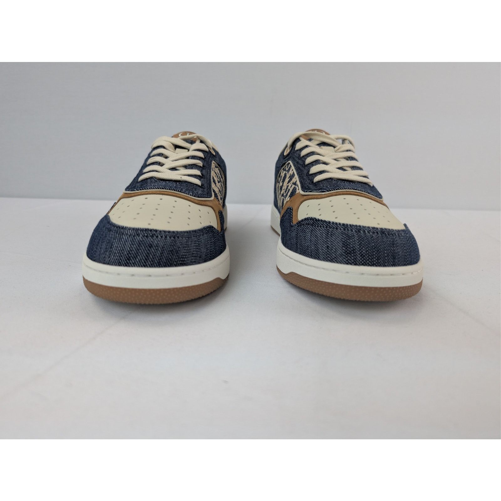 Dior o1rshd1 B27 Raffia Denim Uptown Low-Top Sneaker Blue/Brown Size US 13 / EU 46 - 10 Thumbnail