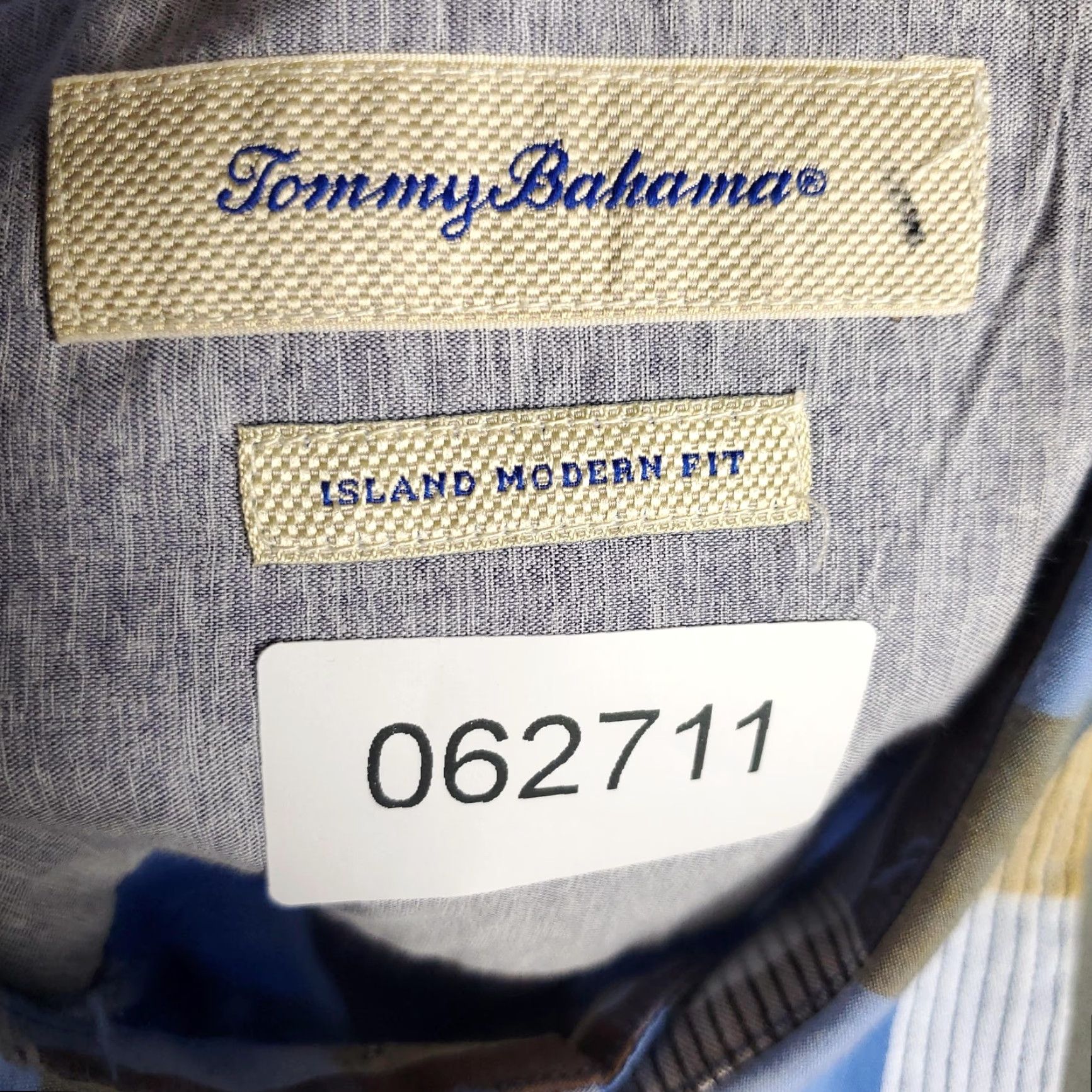 Tommy Bahama Tommy Bahama Shirt Men XL Blue Brown Plaid Silk Cotton Button-Up Casual Ocean Island Modern Fit Long Sleeve Men’s Regular Fit Size US XL / EU 56 / 4 - 7 Thumbnail