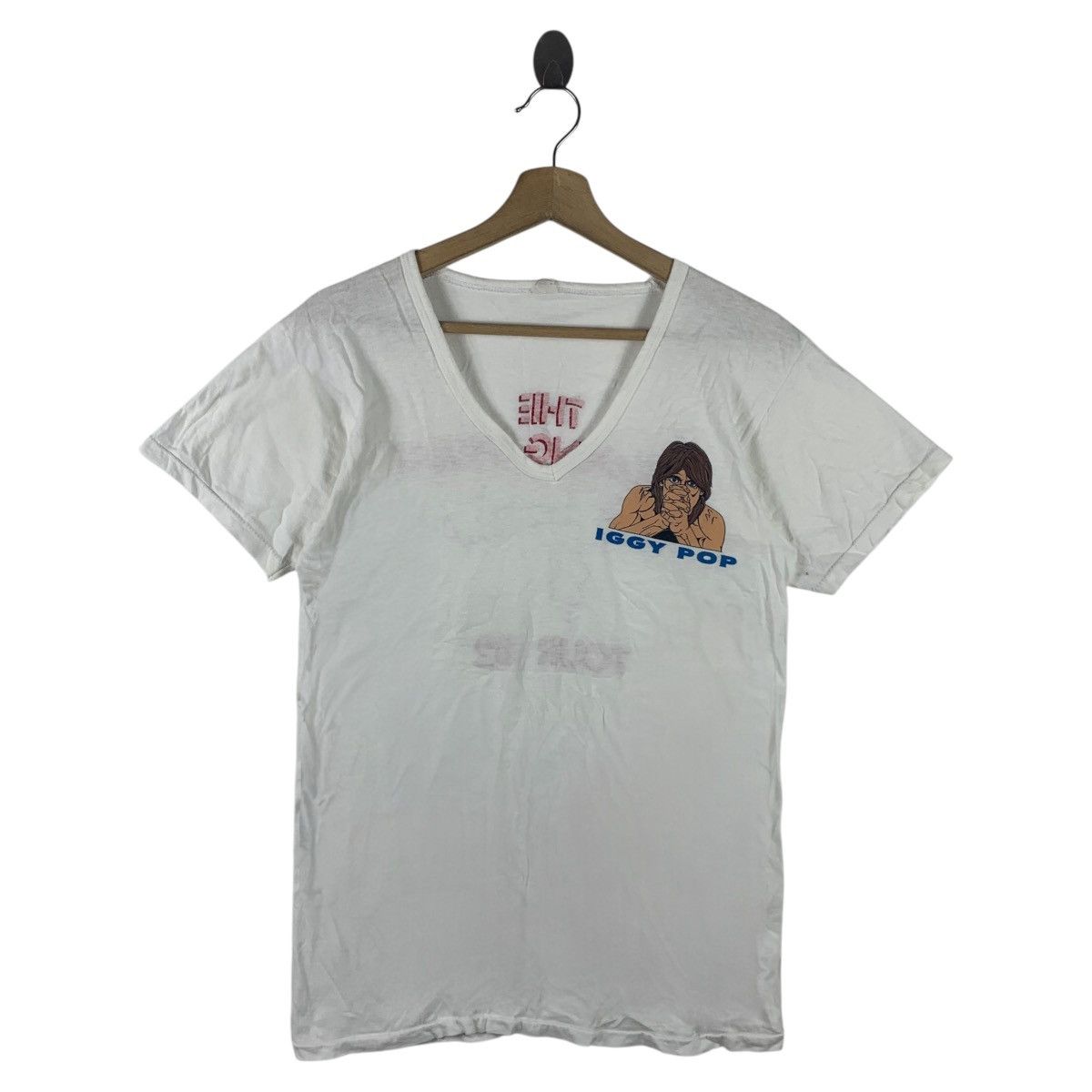 Band Tees × Vintage Vintage 80s IGGY POP V neck tour 1982 band tees Size US XS / EU 42 / 0 - 1 Thumbnail