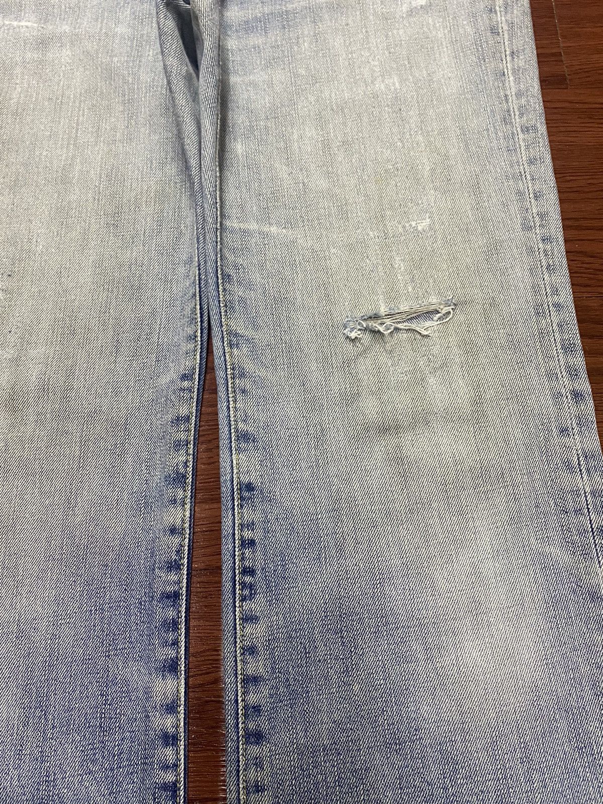 Japanese Brand Vintage Uniqlo Faded Wash Distressed Flare Style Jeans Size US 32 / EU 48 - 8 Thumbnail