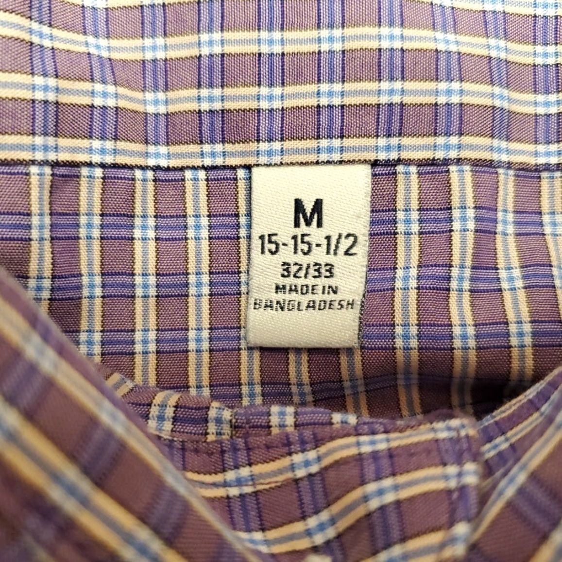 Lucky Brand VINTAGE Lucky Brand Shirt Mens M Purple Plaid Long Sleeve Slim Casual Dress Classic Size US M / EU 48-50 / 2 - 6 Thumbnail