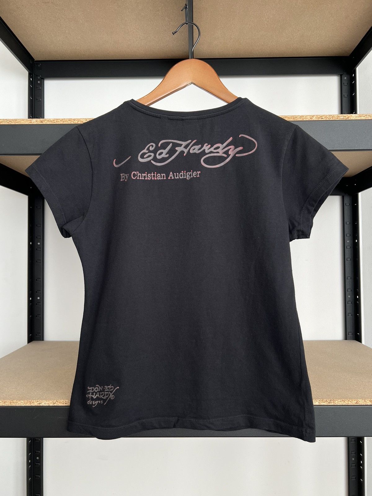 Ed Hardy Ed Hardy Christian Audigier Tattoo Rose Black T-shirt Size S / US 4 / IT 40 - 4 Thumbnail