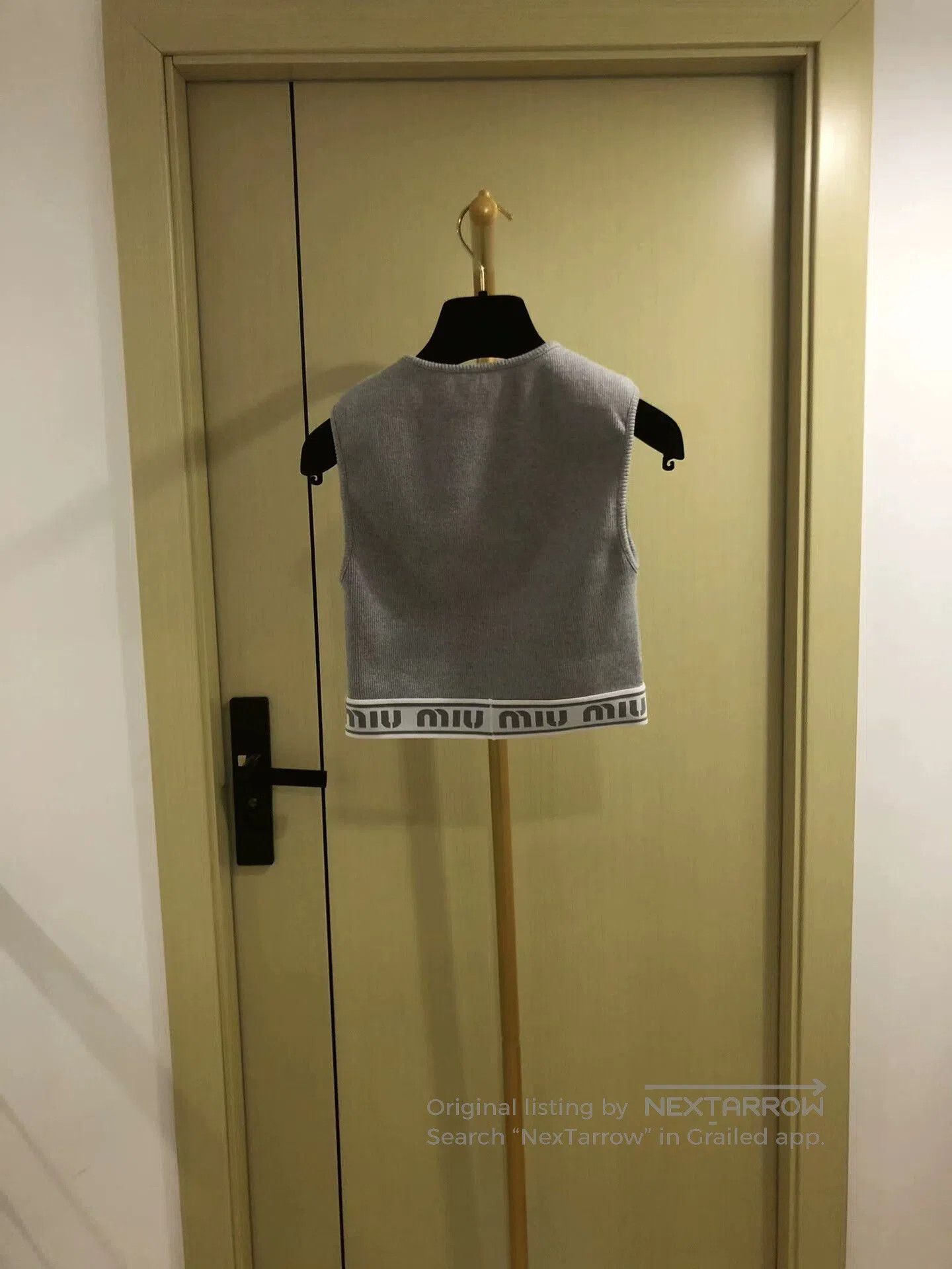 Miu Miu Miu Miu Lettered Vest Top for Women. Size XS / US 0-2 / IT 36-38 - 2 Thumbnail