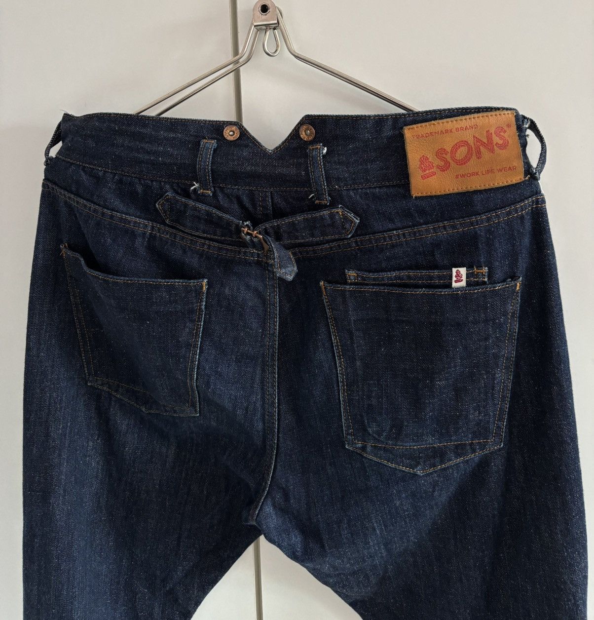 &SONS & SONS Denim Selvage Japanese Jeans Work Wear Engineered Size US 32 / EU 48 - 2 Thumbnail