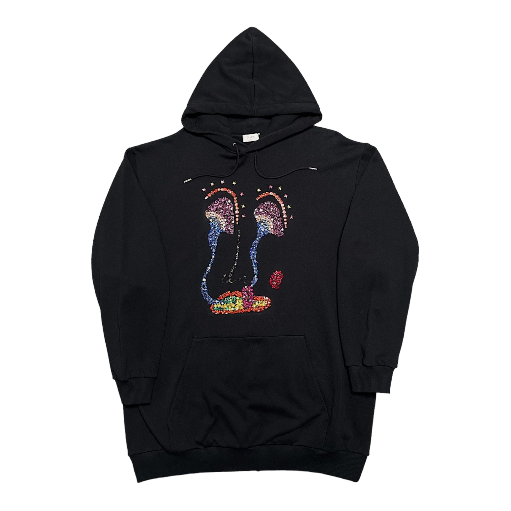 Celine x Paisley Verse Untitled 2017 Hooded Sweatshirt Black Size US L / EU 52-54 / 3 - 1 Thumbnail