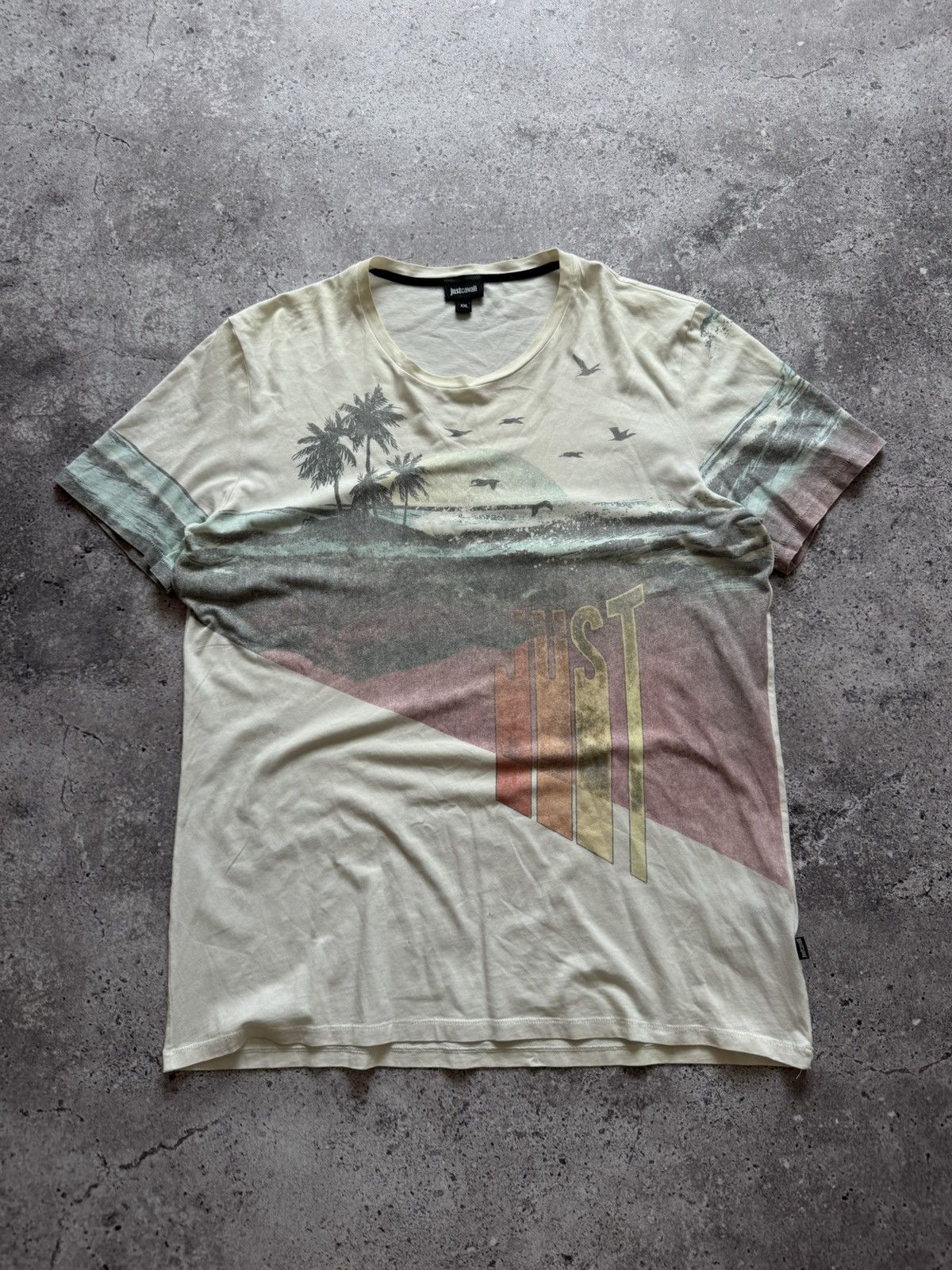 Just Cavalli 🔥JUST CAVALLI BEACH LOGO T-SHIRT SS2010 Size US XXL / EU 58 / 5 - 1 Thumbnail