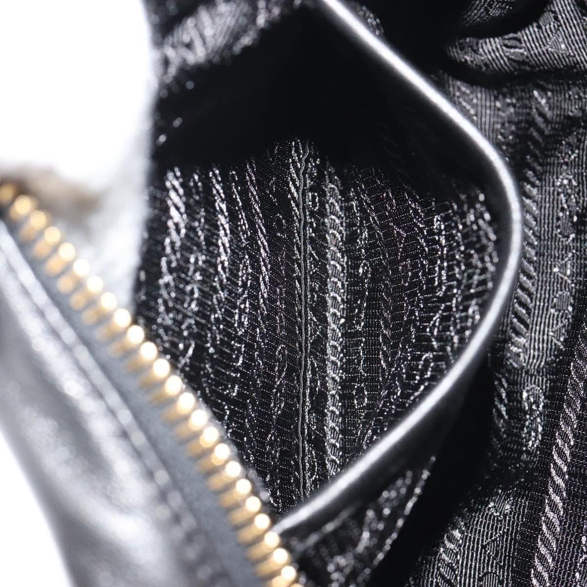 Prada Prada Leather Ribbon Shoulder Bag Black Size ONE SIZE - 14 Thumbnail
