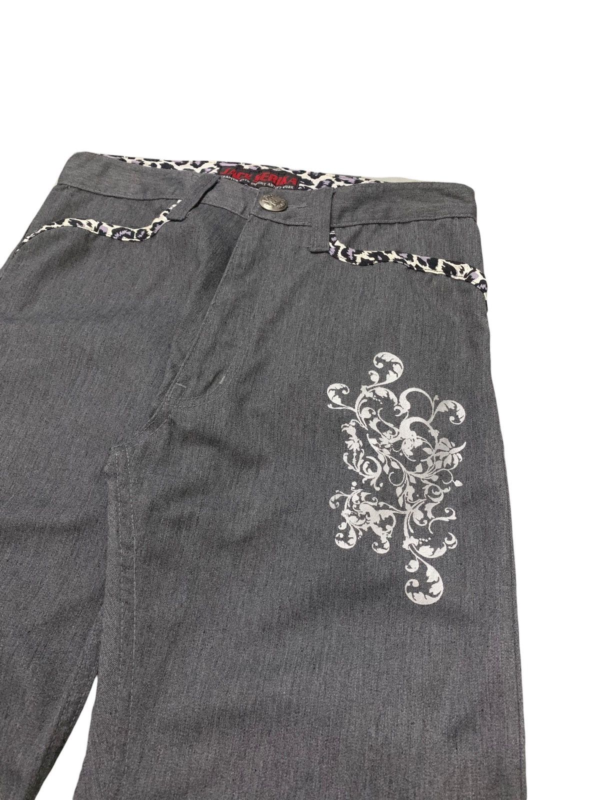 14th Addiction × Hysteric Glamour × KMRii Jack Serika Japan Rockabilly Skull Crafted Pants Size US 30 / EU 46 - 5 Thumbnail