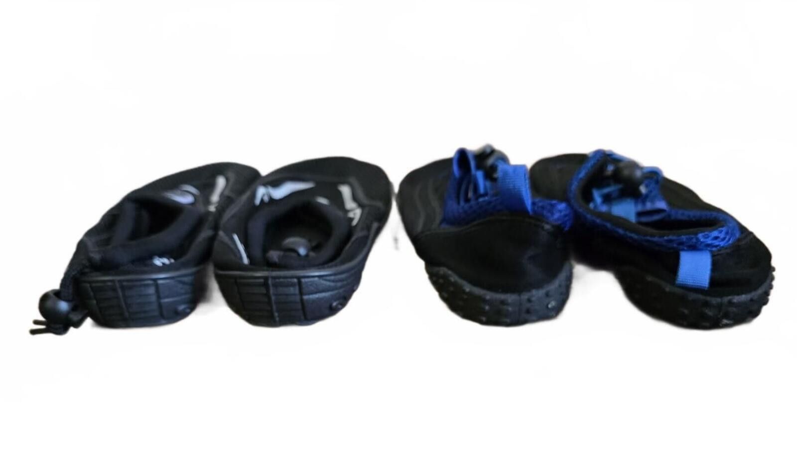 Other 2 Pair Lot of Water Shoes Easy USA & Wave Black Blue Size 7 Size ONE SIZE - 5 Thumbnail