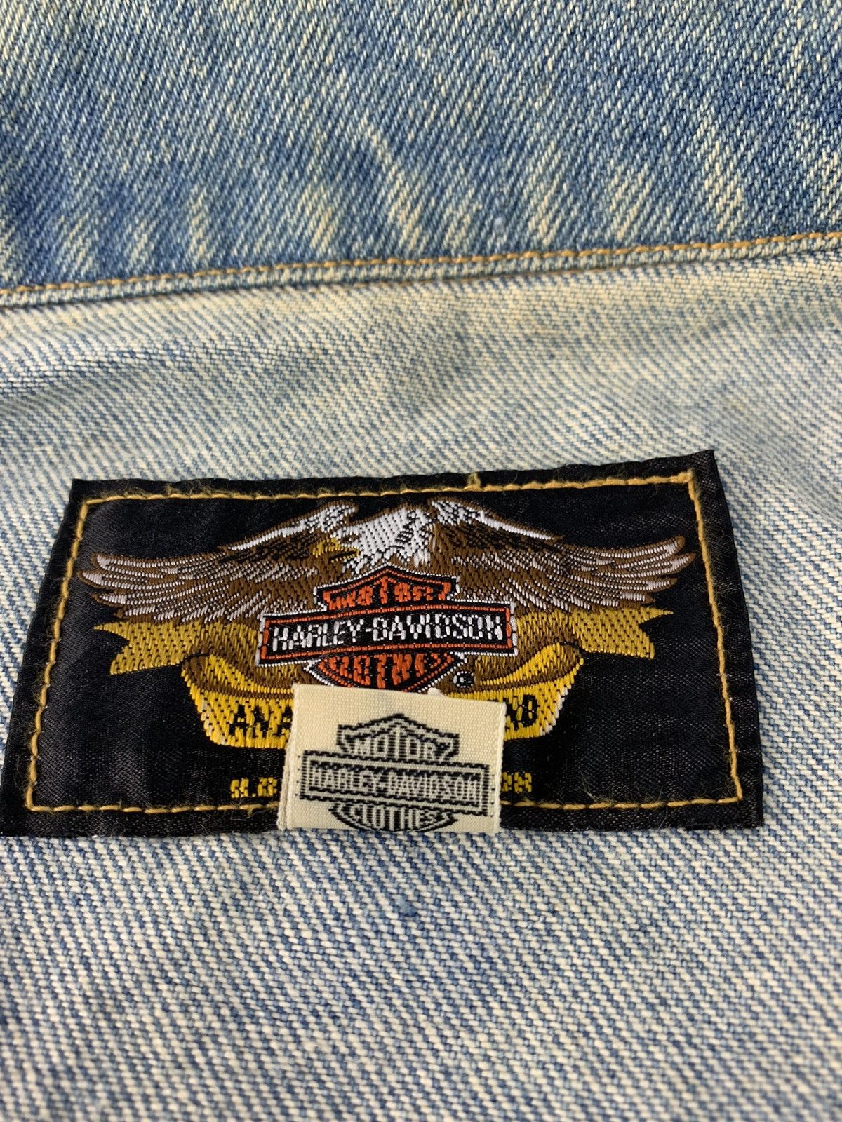 Harley Davidson 90s Harley Davidson Take To Open Road Indigo Denim Jacket Size US L / EU 52-54 / 3 - 10 Thumbnail