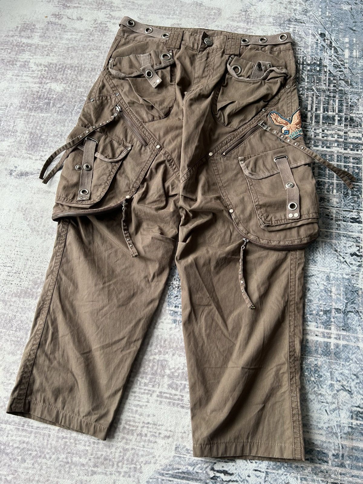 If Six Was Nine Bondage Multipocket Cargo Pants Size US 35 - 2 Thumbnail
