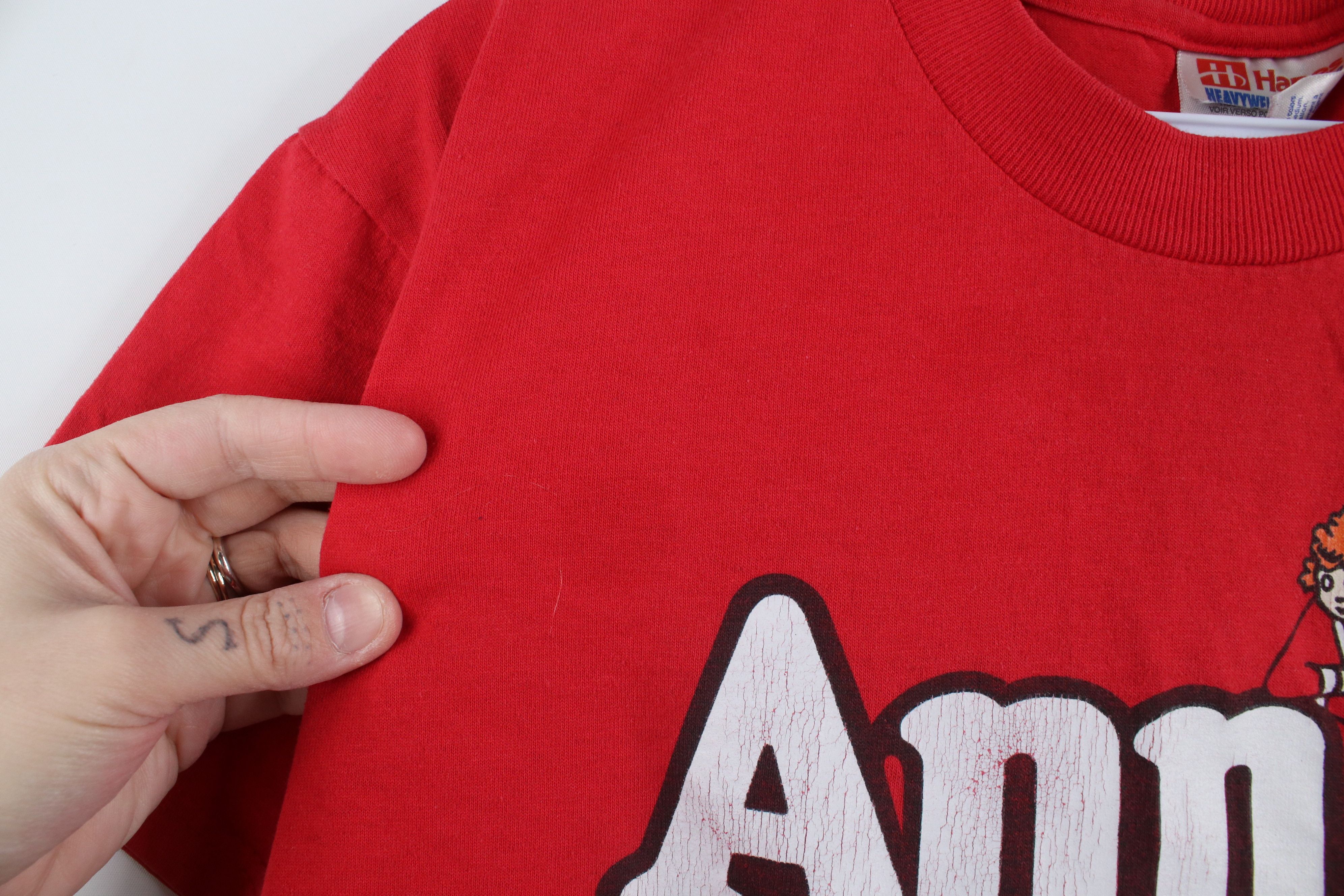 Vintage Vintage 90s Spell Out Annie Musical Play Cropped T-Shirt Red Size S / US 4 / IT 40 - 7 Thumbnail