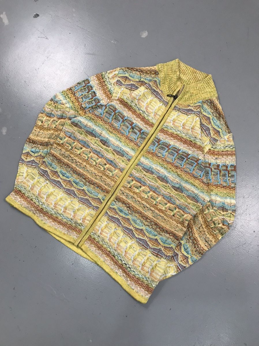 Designer × Vintage Rare Vintage marcazzani 3D knitting zipper sweater Size US M / EU 48-50 / 2 - 2 Thumbnail