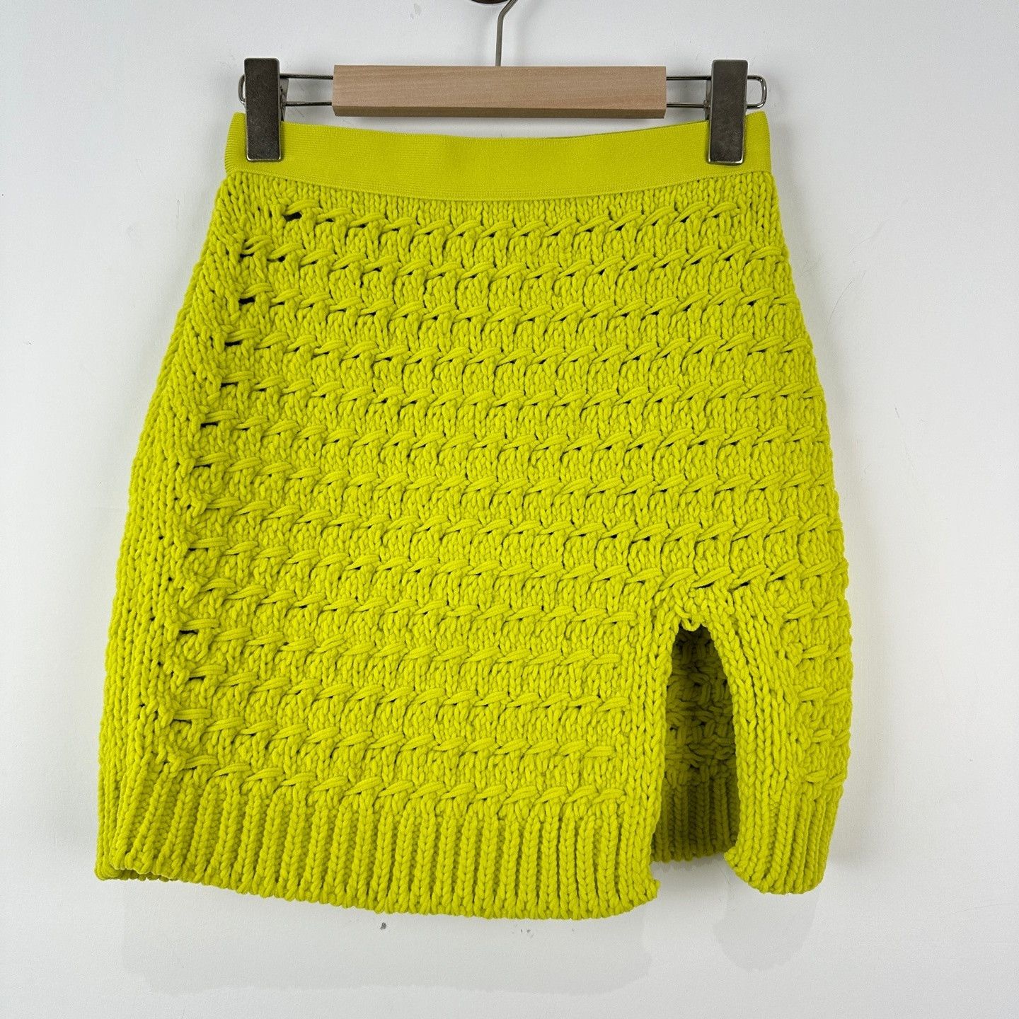 Bottega Veneta Bottega Veneta Yellow Knit Mini Skirt Size XS Size 26" / US 2 / IT 38 - 1 Thumbnail