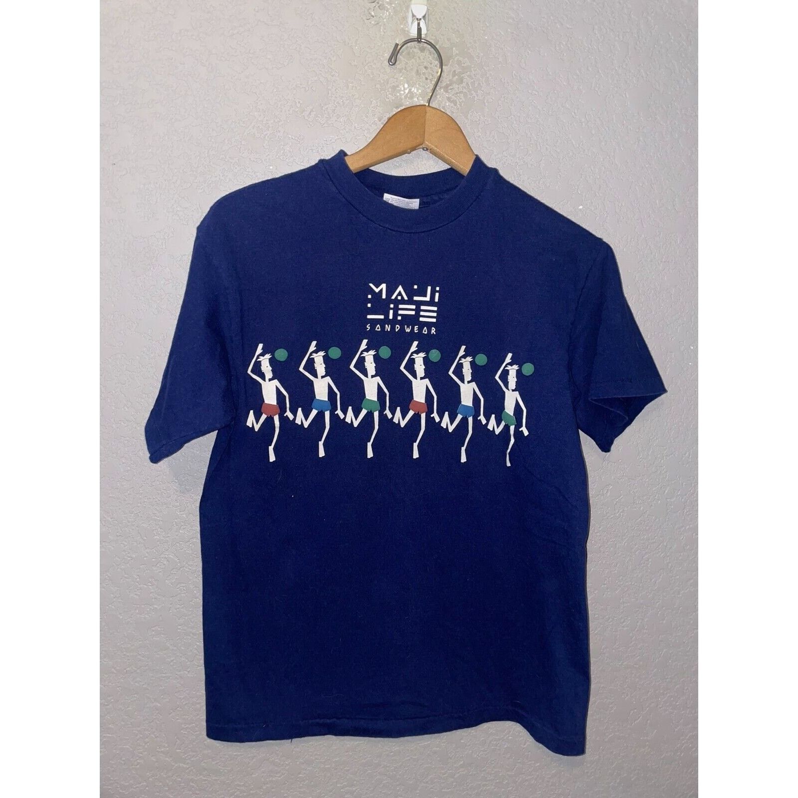 Hanes Vintage Maui Shirt Life Sandwear Beach Volleyball Tee 80s M Size US M / EU 48-50 / 2 - 1 Thumbnail