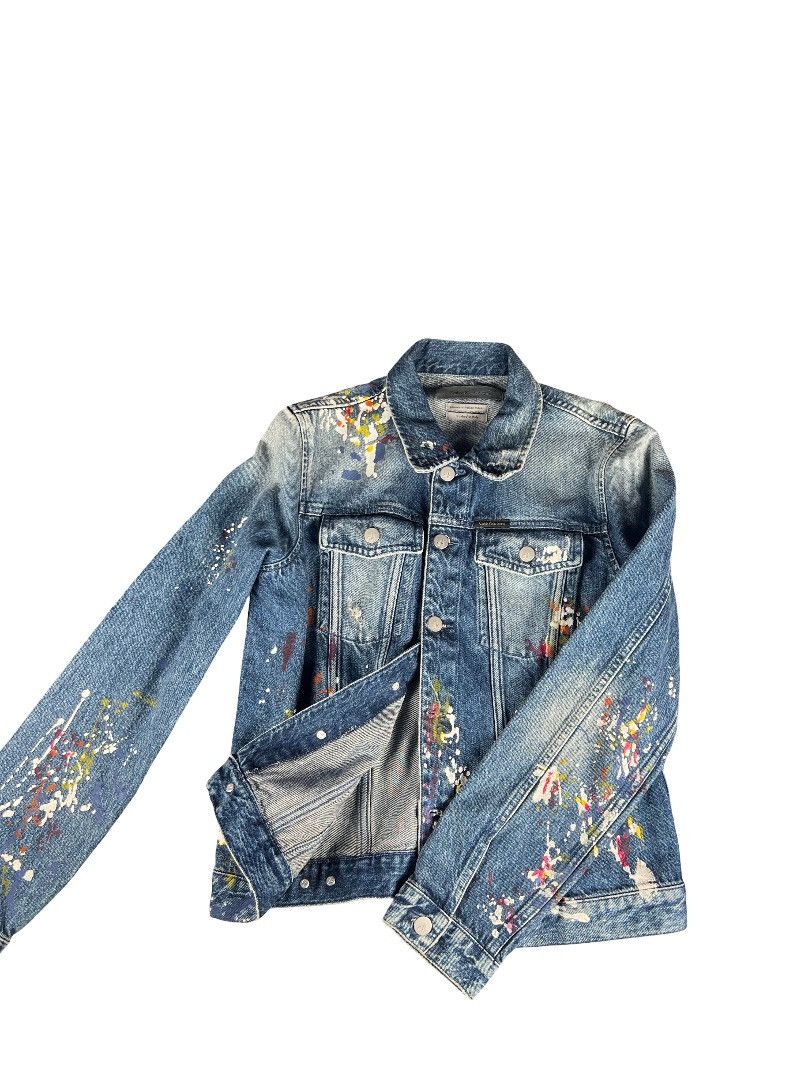 Calvin Klein Calvin Klein Paint Splatter Denim Jacket (Size L) – Unworn Size US L / EU 52-54 / 3 - 3 Thumbnail
