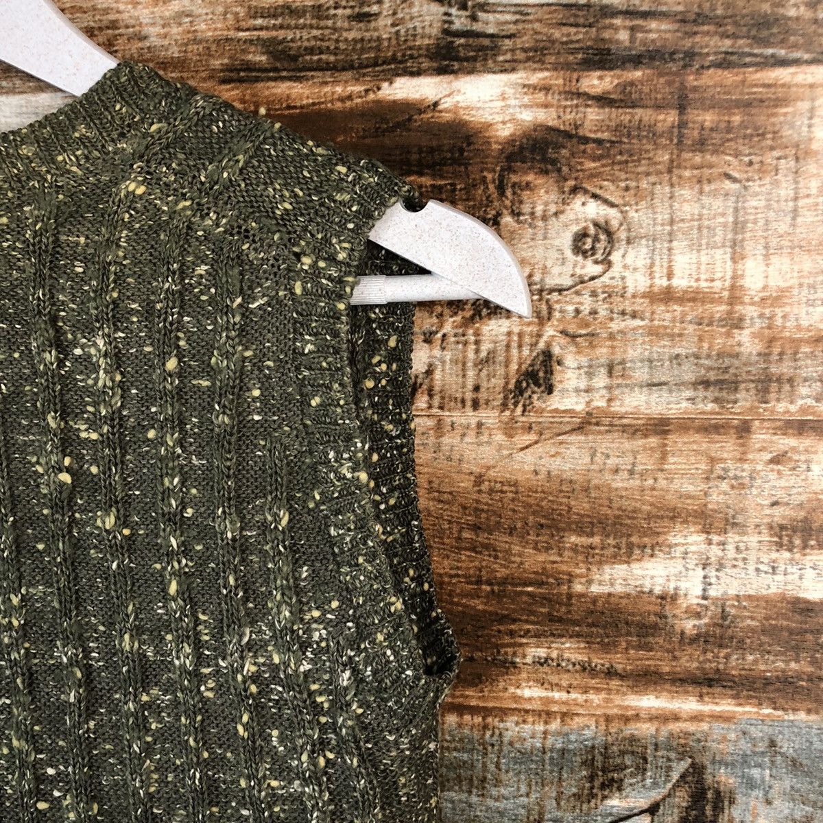 Homespun Knitwear Japanese Brand Green Vest Knitwear vintage #A1680 Size S / US 4 / IT 40 - 12 Thumbnail