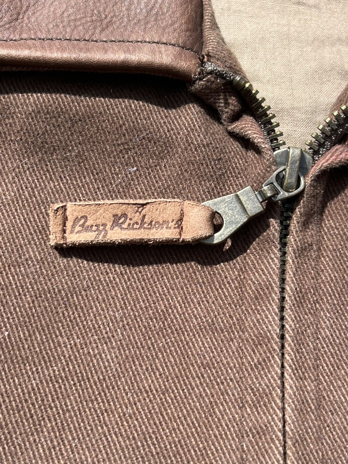 Buzz Rickson's 🦅 Buzz Rickson’s Leather-Collar Canvas Brown Work Jacket- L Size US L / EU 52-54 / 3 - 21 Thumbnail