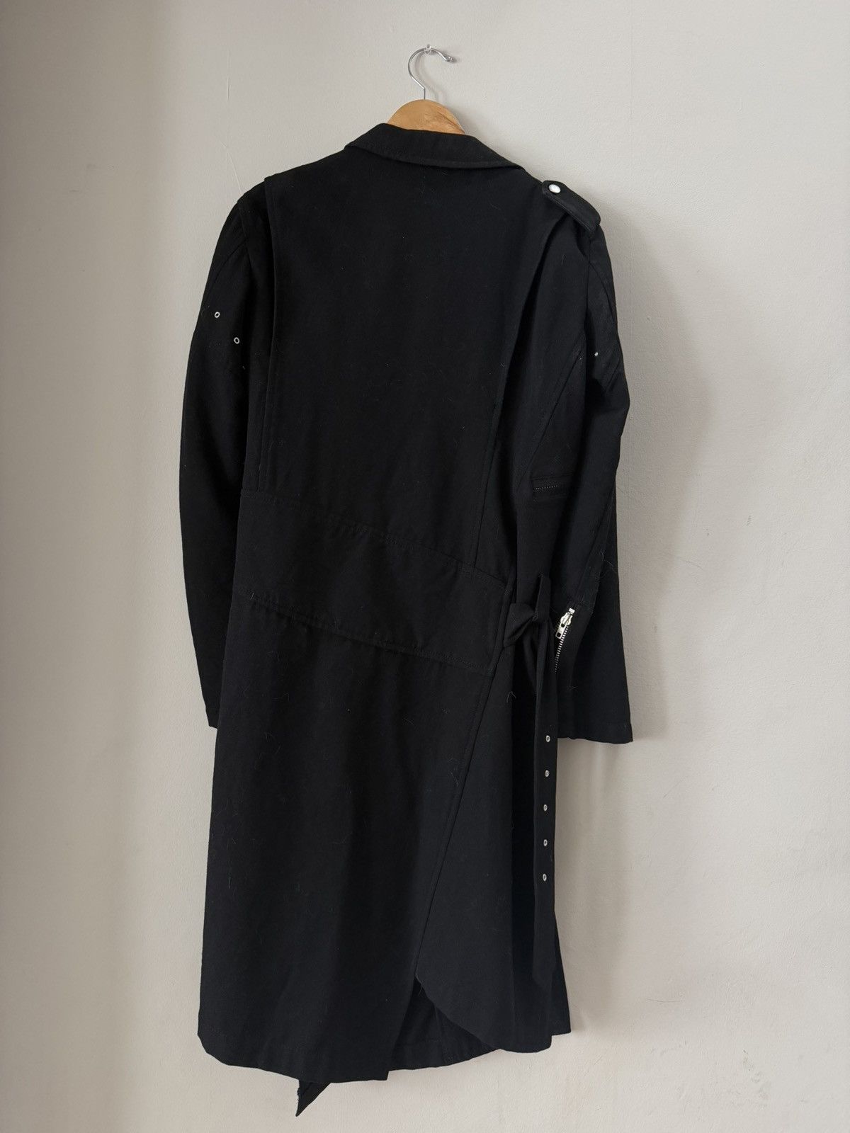 Comme des Garcons Homme Plus Black long biker light jacket Comme Des Garçons Homme Plus Size US S / EU 44-46 / 1 - 3 Thumbnail