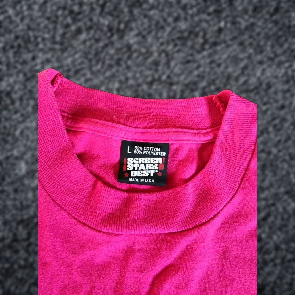 Vintage VINTAGE L Screen Stars Best Pink Blank T Shirt Single Stitch Made In USA Size US L / EU 52-54 / 3 - 1 Thumbnail