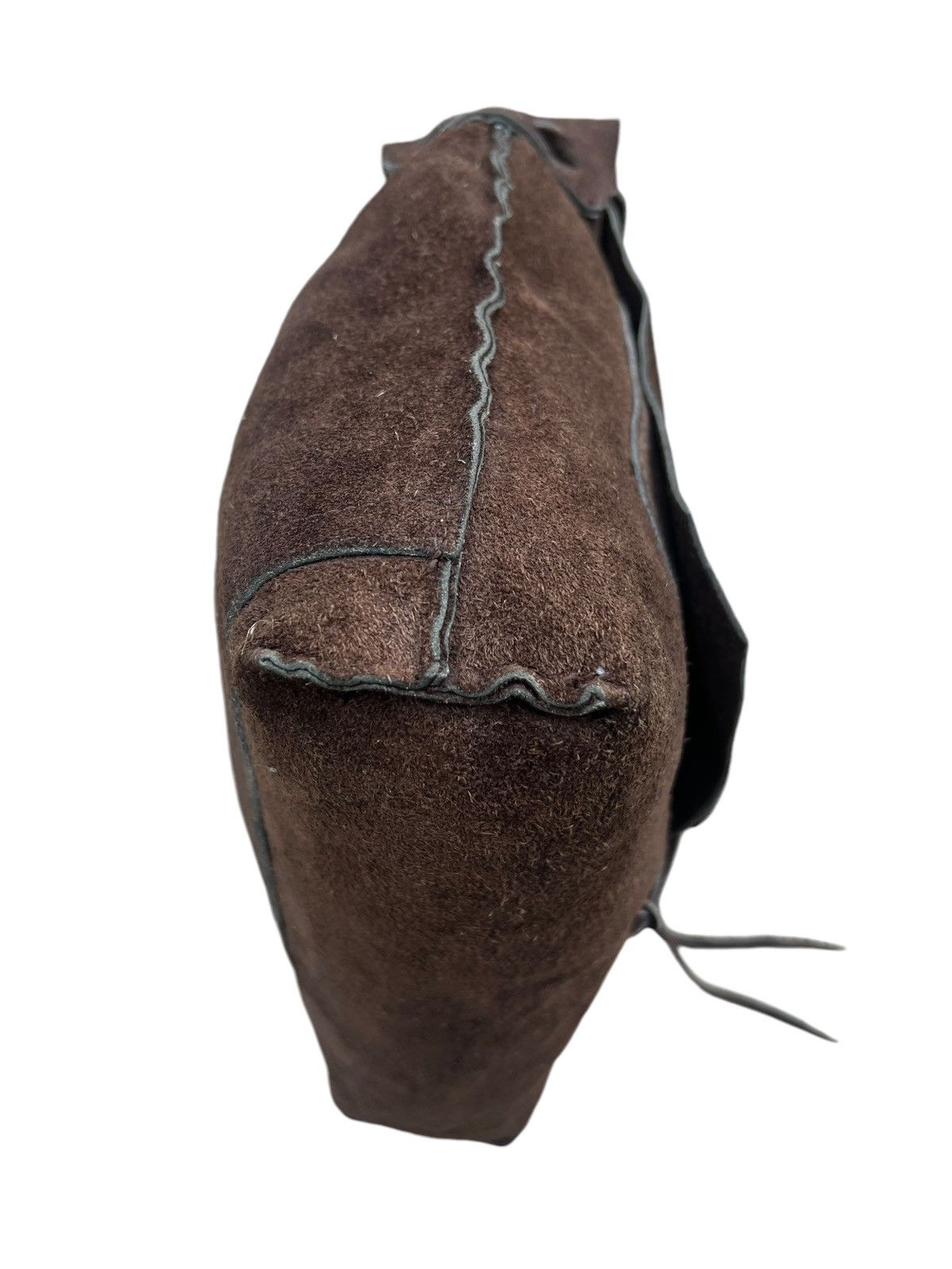 Japanese Brand Vintage Unknown Japan Brand Brown Suede Leather Bag Size ONE SIZE - 19 Thumbnail