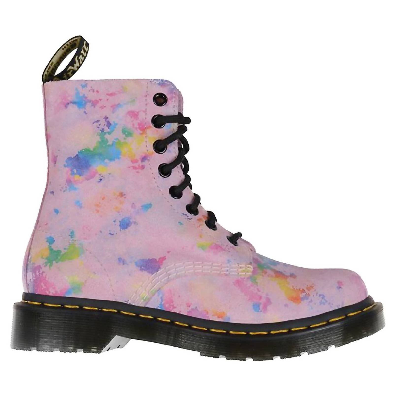 Dr. Martens 1460 Pascal Pink Tutti Frutti Suede In Pink Rainbow Burst ...