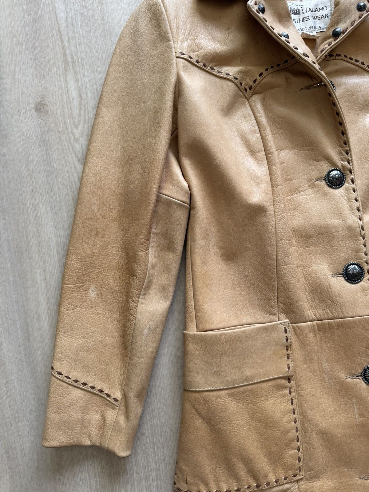 Vintage Vintage Alamo Leather Wear Western Coat Sz S USA *Flaws Size S / US 4 / IT 40 - 2 Thumbnail