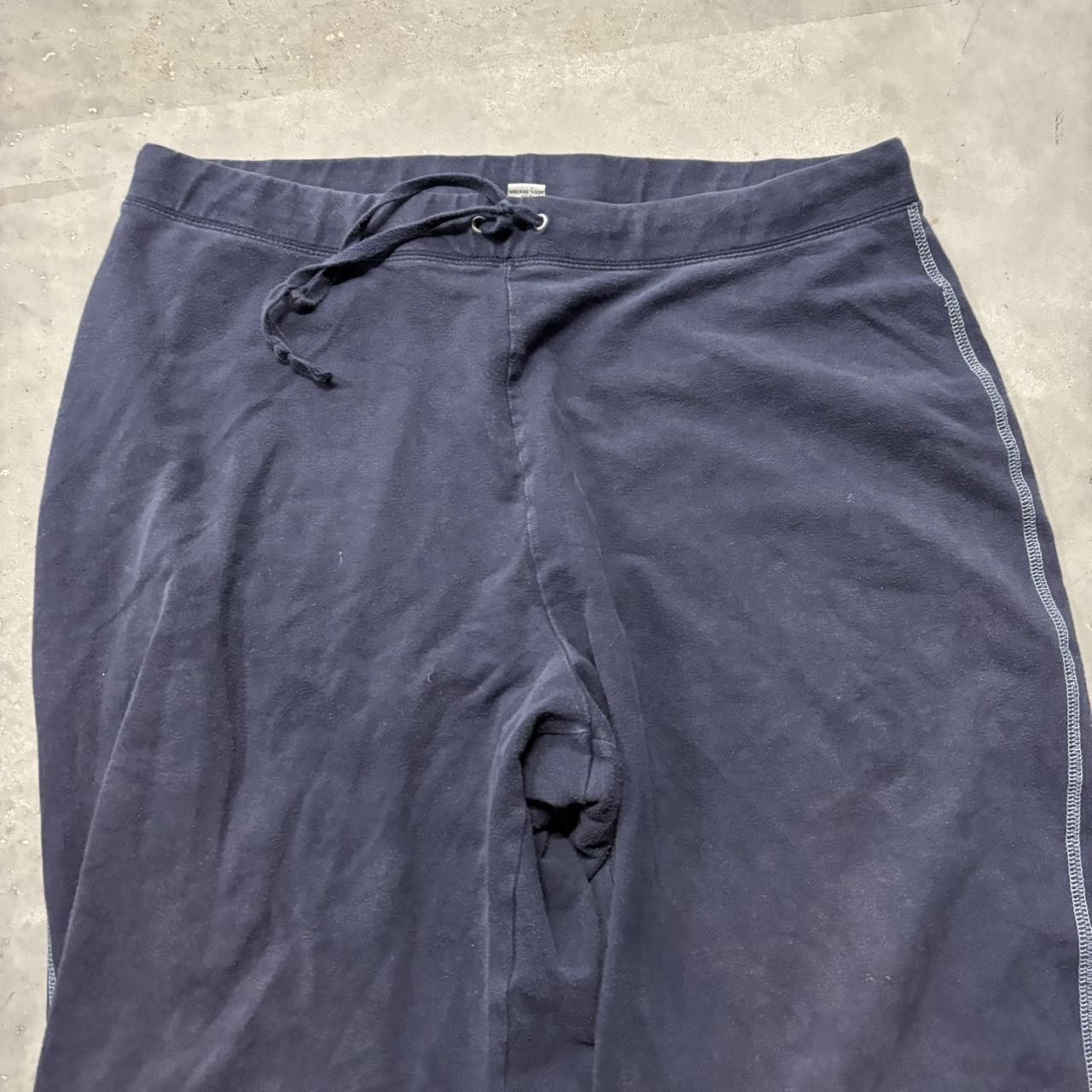 Japanese Brand × Vintage Crazy Vintage Y2K/2000s Baggy Navy Blue Skater Style Essential Sweatpants! Size US 34 / EU 50 - 4 Thumbnail