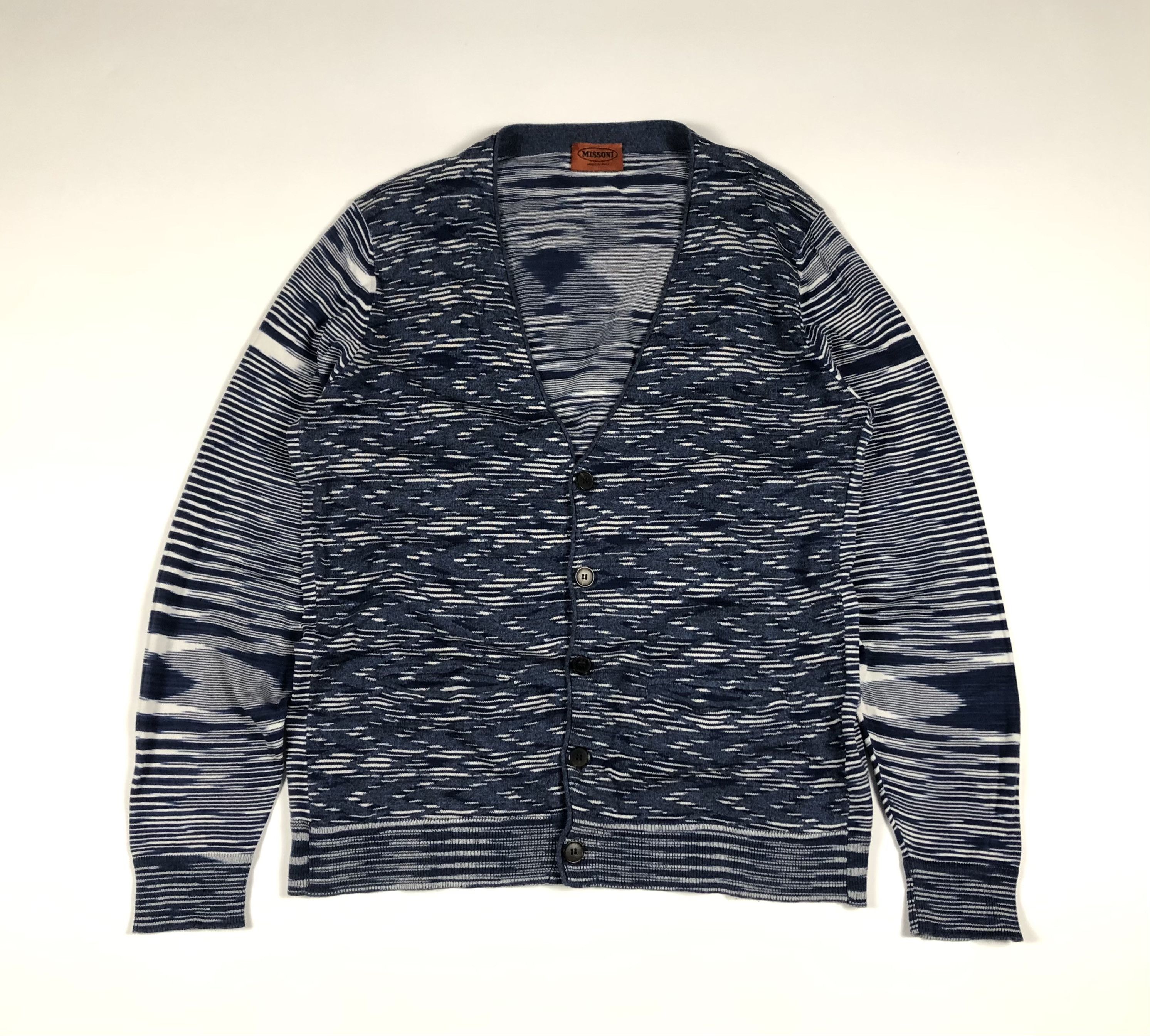 Missoni Missoni Striped Cotton Cardigan Size US M / EU 48-50 / 2 - 1 Thumbnail