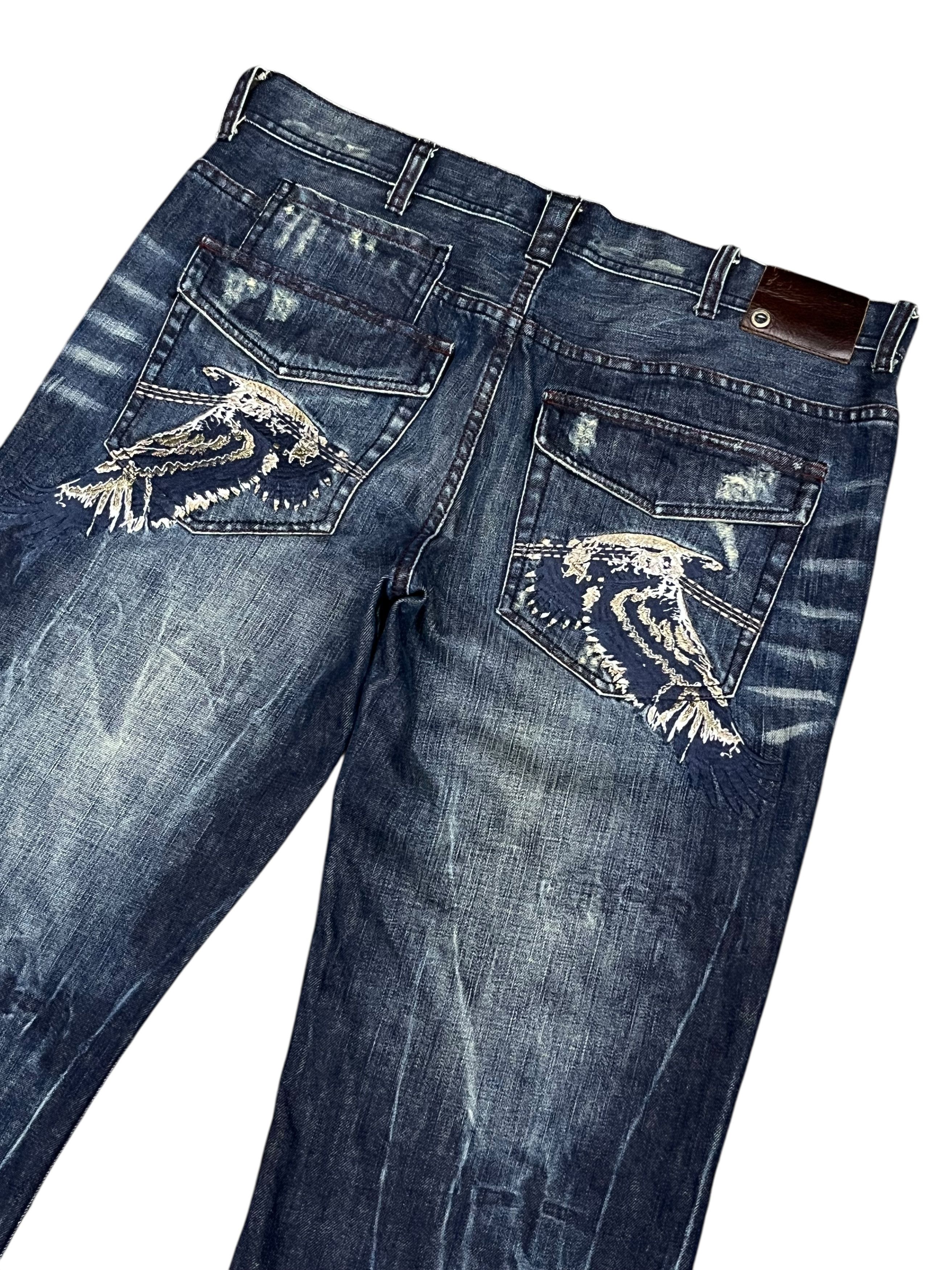 Armani Exchange Rare🔥Armani Exchange Distressed Jeans Flying Eagle Edition Size US 36 / EU 52 - 1 Thumbnail
