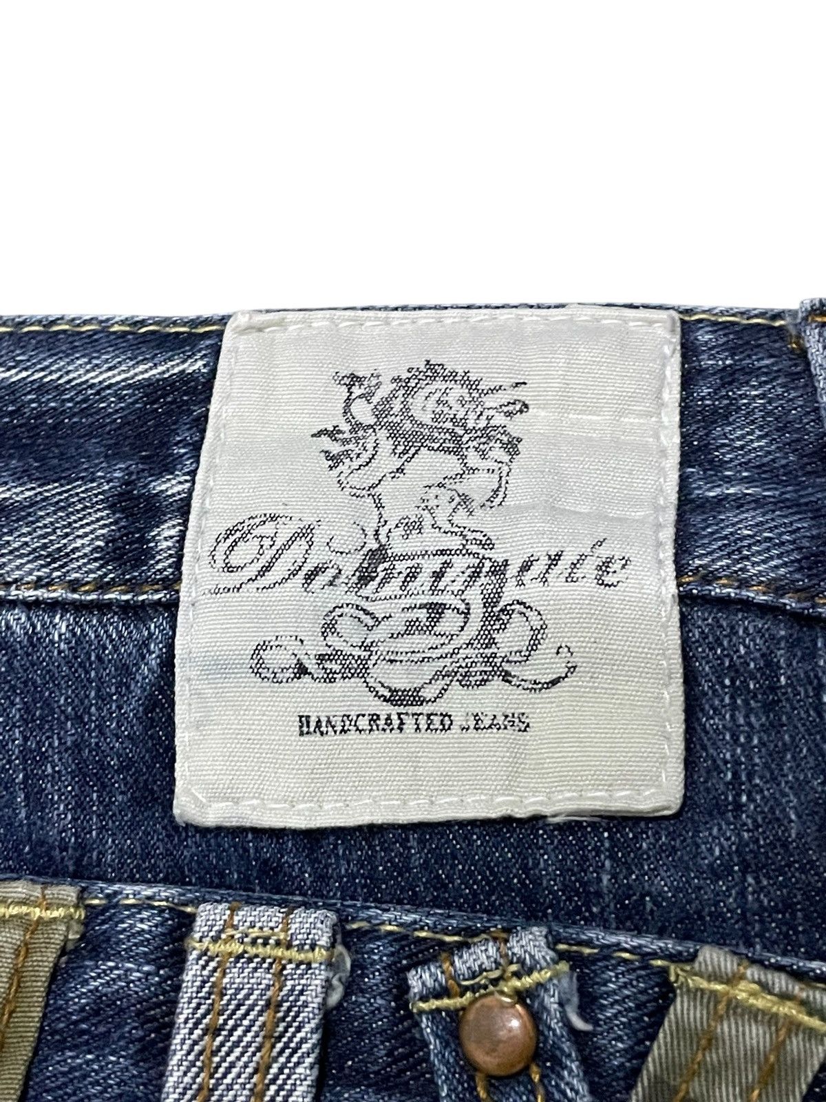 5351 POUR LES HOMMES × Japanese Brand × Tornado Mart DOMINATE Double Waist Spiral Honeycomb Wash Jeans Size US 34 / EU 50 - 21 Thumbnail