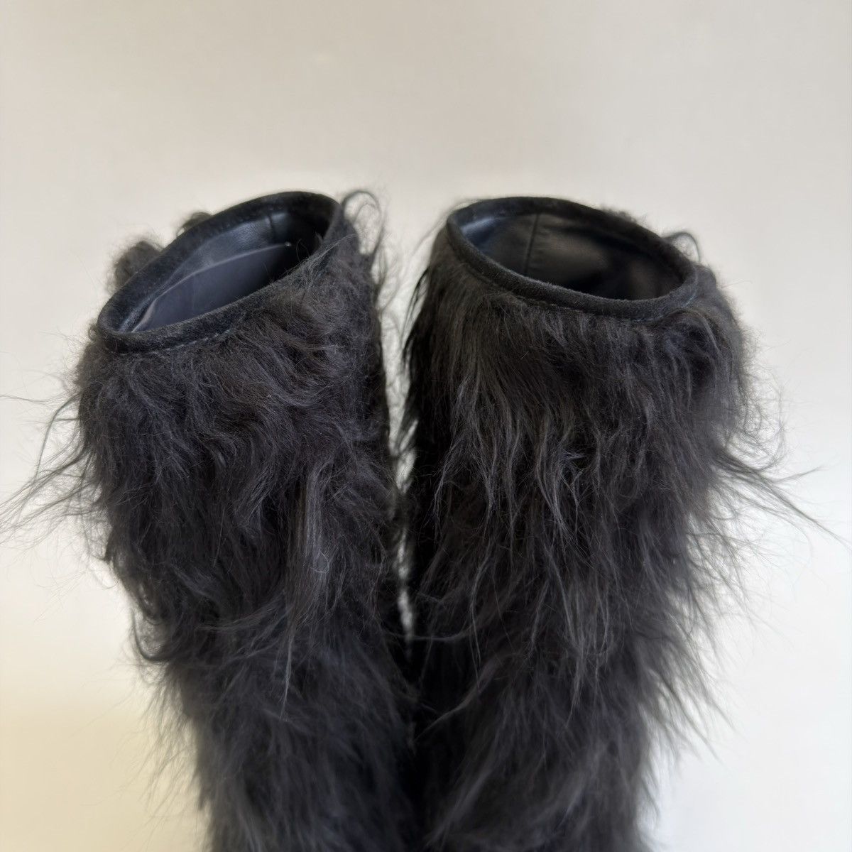 Miu Miu Eco Mongolian Faux Fur Tall Boots Size US 6.5 / IT 36.5 - 7 Thumbnail