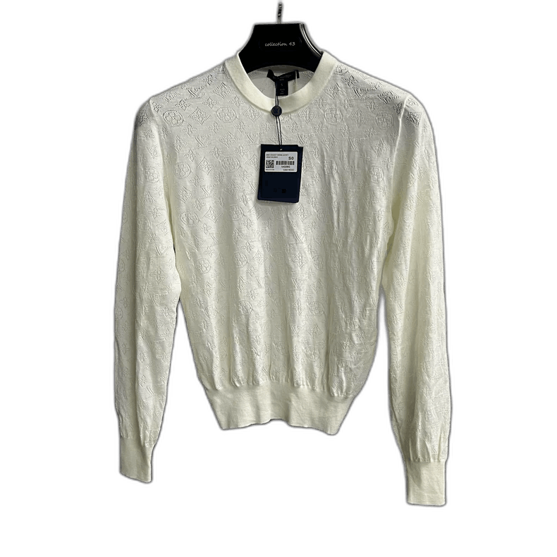 Louis Vuitton Louis Vuitton White Long Sleeve Crewneck Swe