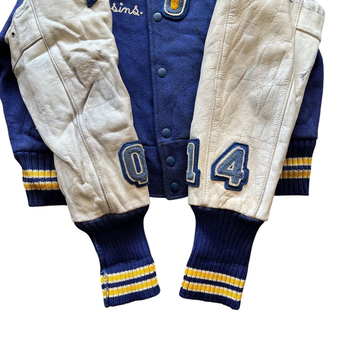 Vintage 🔥 Vintage Tm Athletics Beams Varsity Stadium Jacket Size US M / EU 48-50 / 2 - 13 Thumbnail