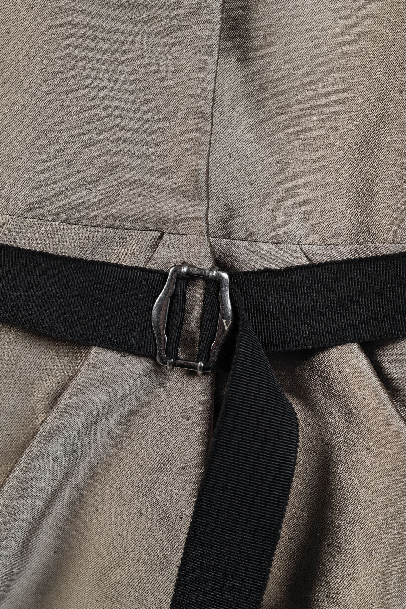 Valentino Valentino Pewter Wool-Satin Belted Military-Style Coat Size M / US 6-8 / IT 42-44 - 8 Thumbnail