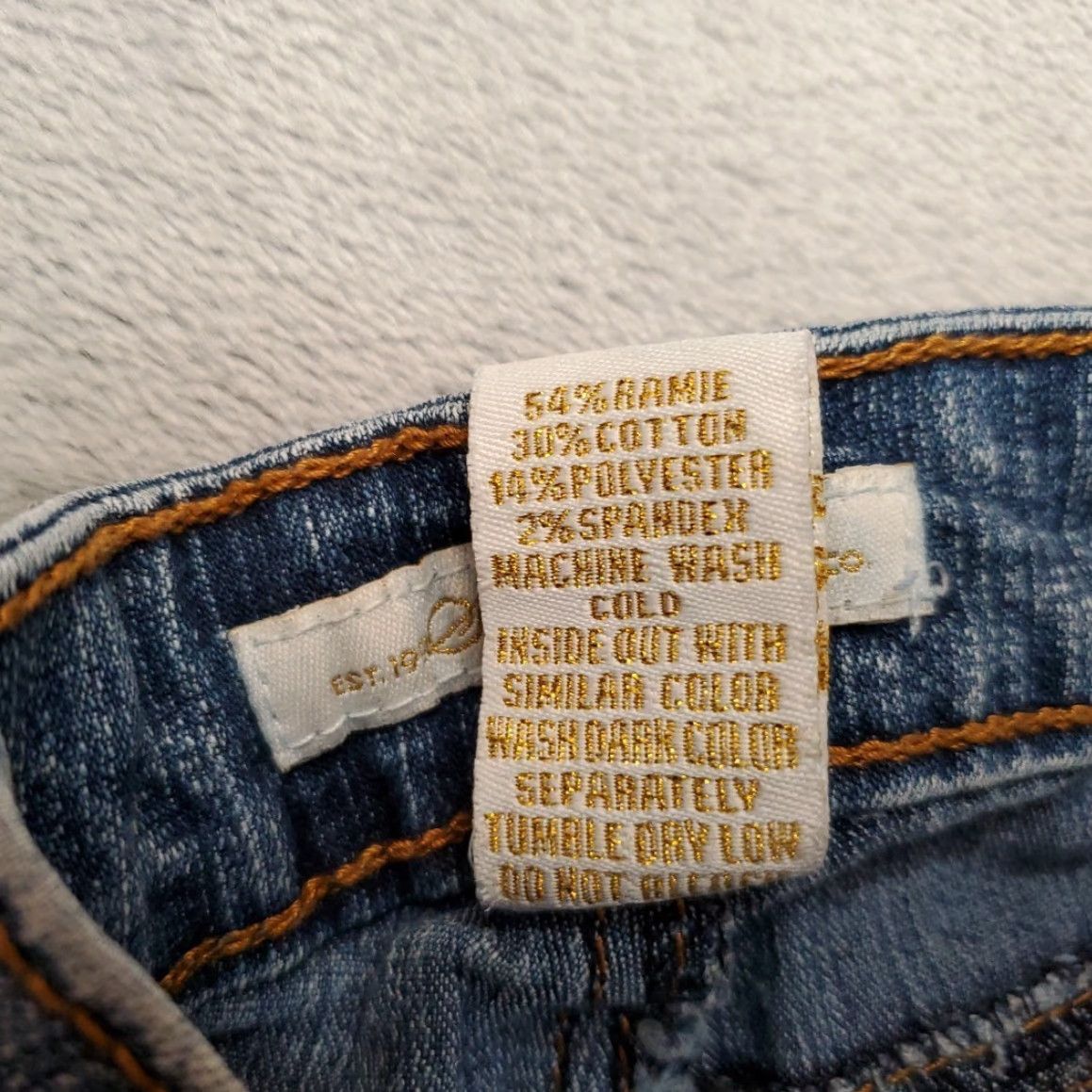 Southpole Southpole Jeans Womens Juniors 13 Blue Denim Boot Cut Flare Y2K Pants Size 34" / US 12 / IT 48 - 6 Thumbnail