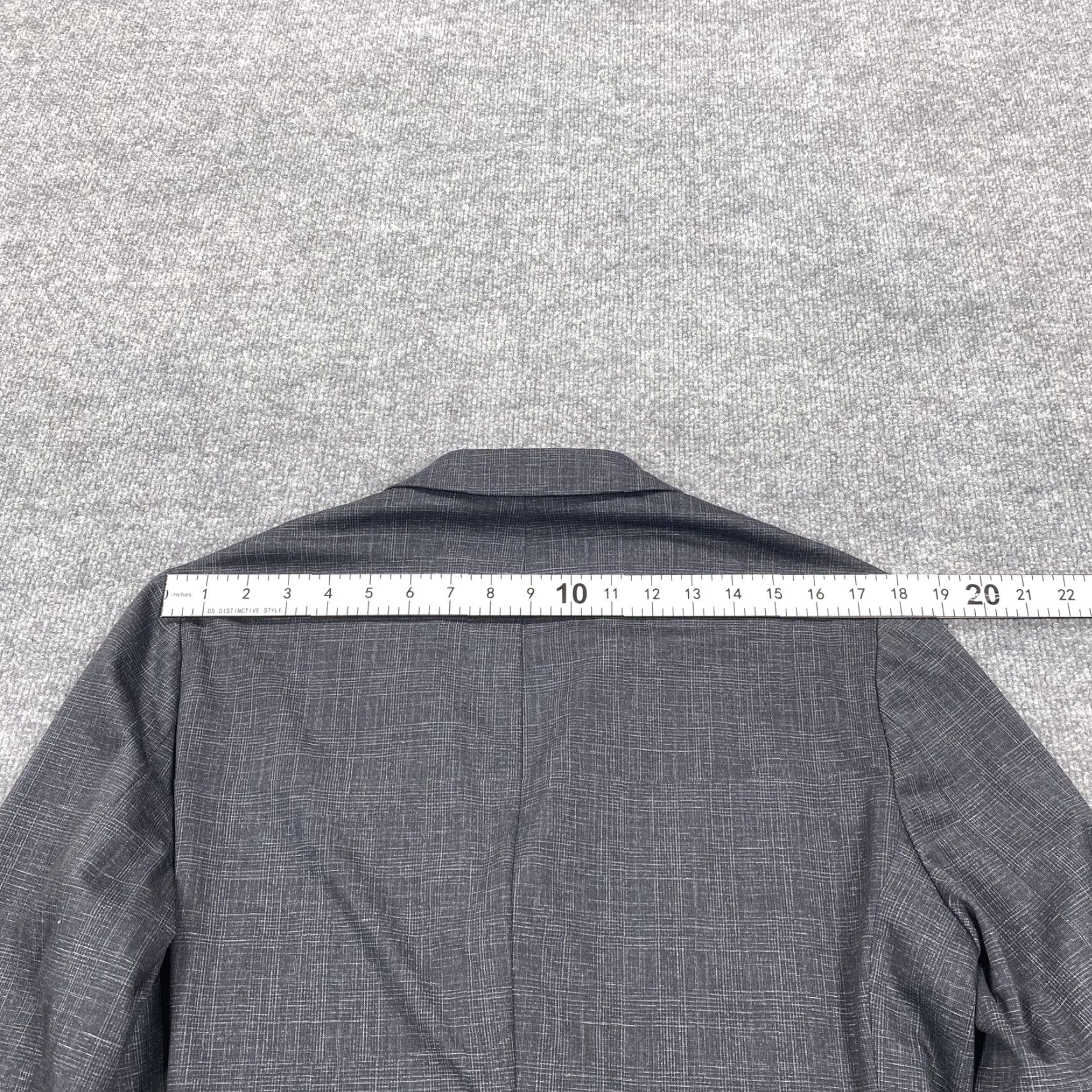 Vintage J Ferrar Blazer Mens M 38/40 Long Gray Check Slim Fit Two Button Suit Jacket Size 38R - 7 Thumbnail