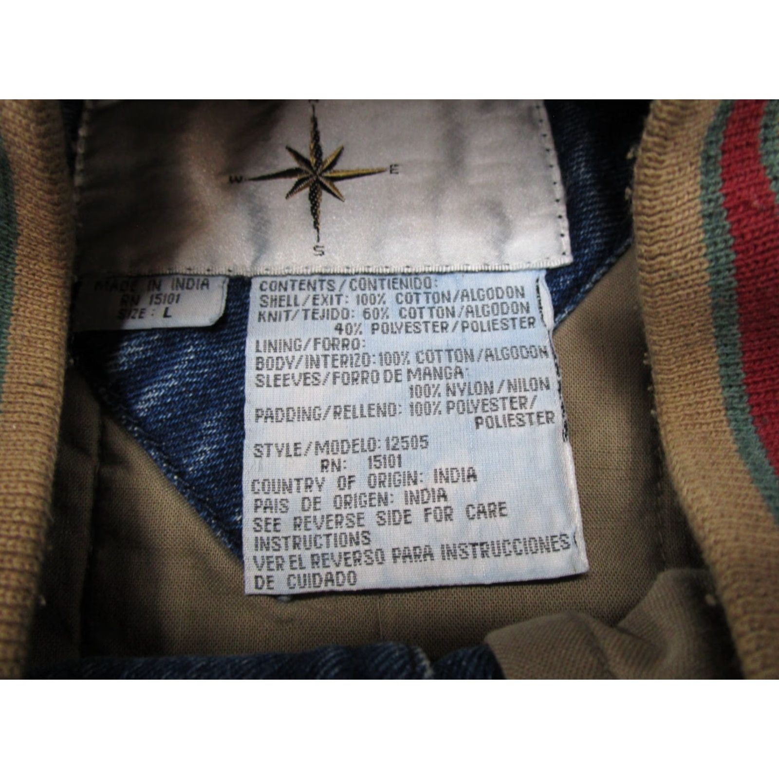 Rails VINTAGE Yukon Trail Denim Bomber Jacket L Men Blue 90s Adventure Outerwear Shirt? Size US L / EU 52-54 / 3 - 4 Thumbnail