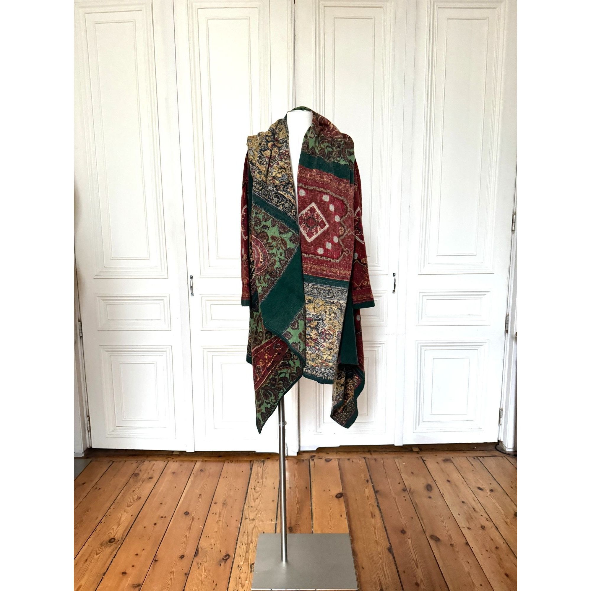 Jean Paul Gaultier 1990s Paisley Patchwork Wool Cardigan Size M / US 6-8 / IT 42-44 - 1 Thumbnail