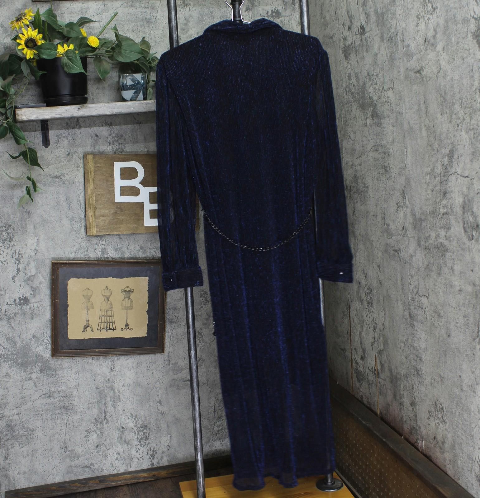 Other Nwt Ny Collection Mesh Dress With Long Sleeves Navy Blue 1x Size XL / US 12-14 / IT 48-50 - 2 Thumbnail