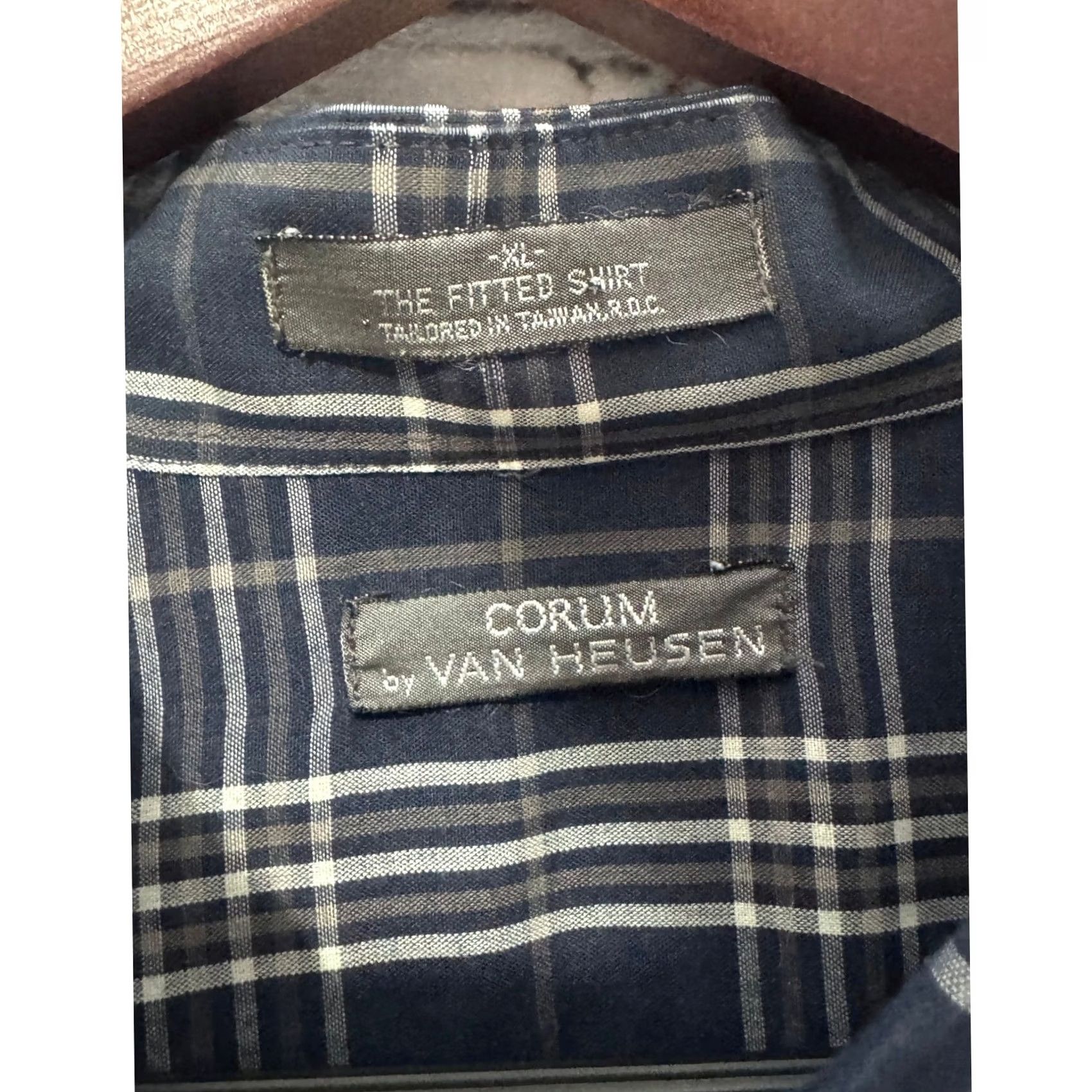 Van Heusen VINTAGE CORUM by VAN HEUSEN Womens XL Plaid Tunic Shirt Button Down Unique Design Size XL / US 12-14 / IT 48-50 - 7 Thumbnail