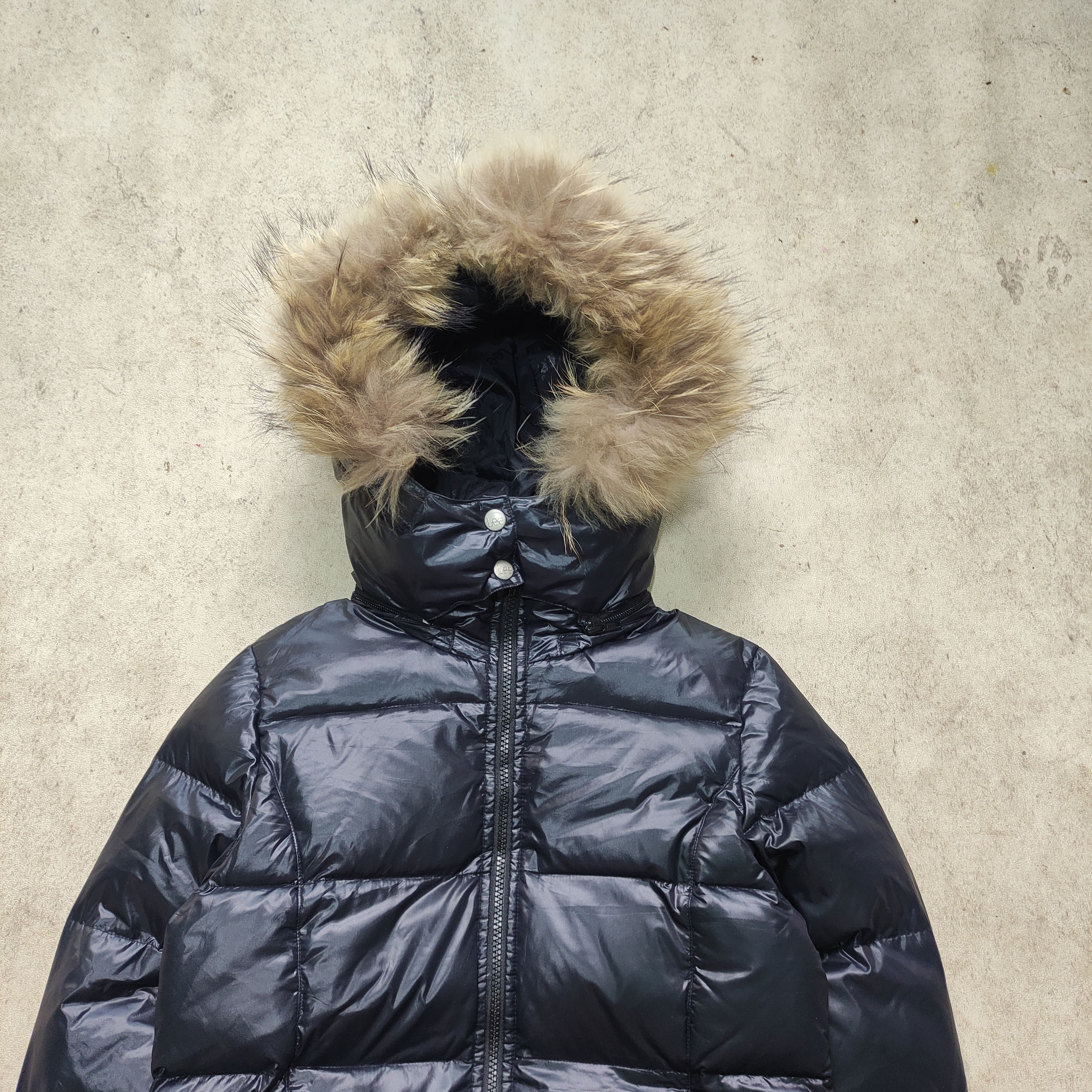 Le Grande Bleu (L.G.B.) Lee Down Puffer Fur Jacket – Vkei Style 2000s Size US S / EU 44-46 / 1 - 4 Thumbnail