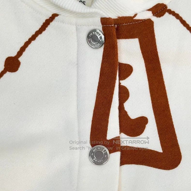 Hermes Hermes White and Brown Rope Pattern Jacket Size XS / US 0-2 / IT 36-38 - 7 Thumbnail