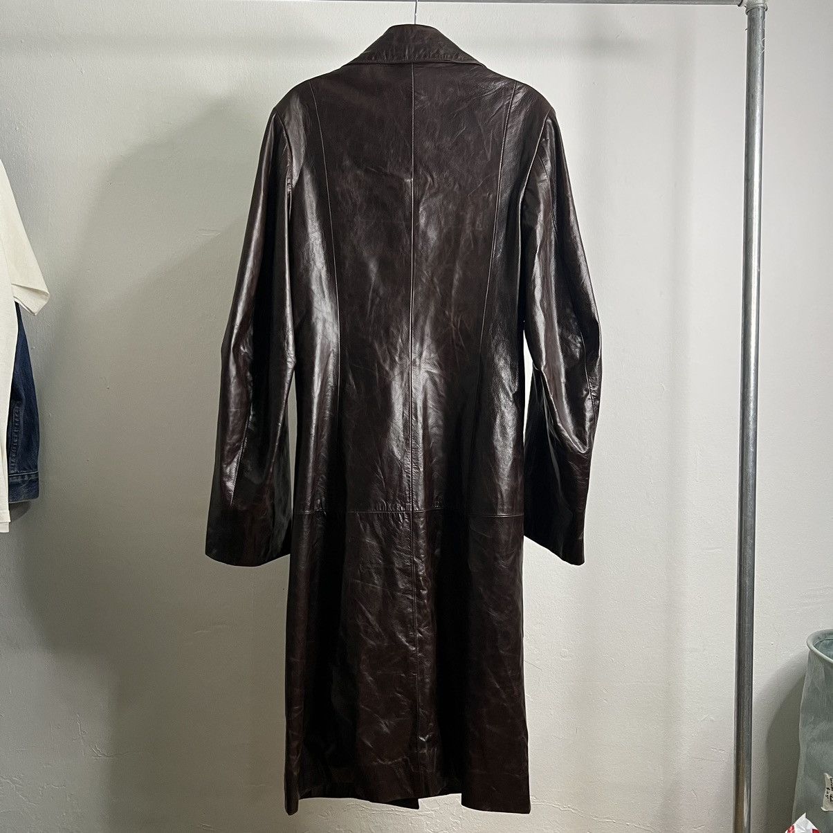 Ann Demeulemeester Ann Demeulemeester Brown Leather Trench Coat Size US S / EU 44-46 / 1 - 5 Thumbnail