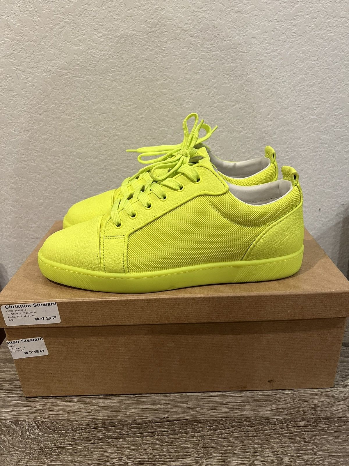 Christian Louboutin Christian Louboutin Louis Orlato Flat 'Fluo Yellow Size US 10 / EU 43 - 1 Thumbnail