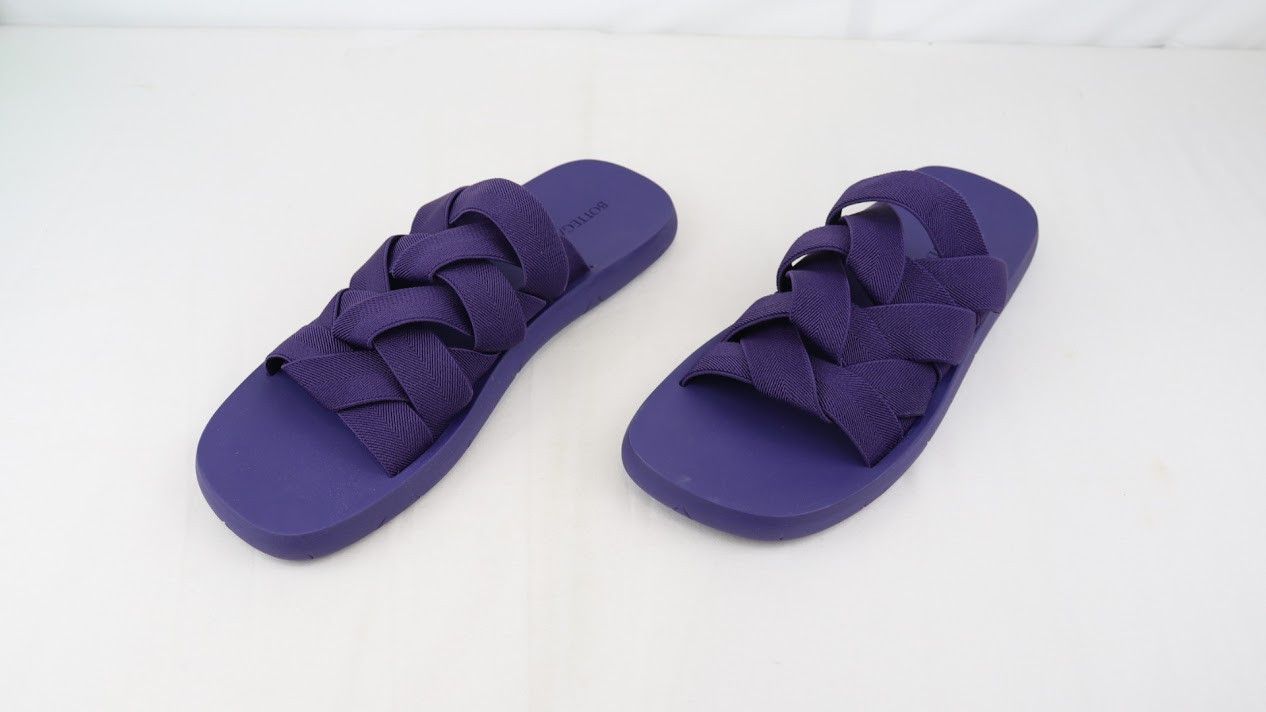 Bottega Veneta o1rshd1 Intrecciato Starfish Plat Sandal in Blue Size US 10 / EU 43 - 9 Thumbnail